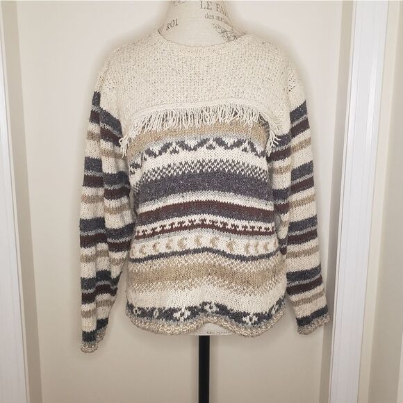 Scandinavian stripe knit sweater - Picture 1 of 6